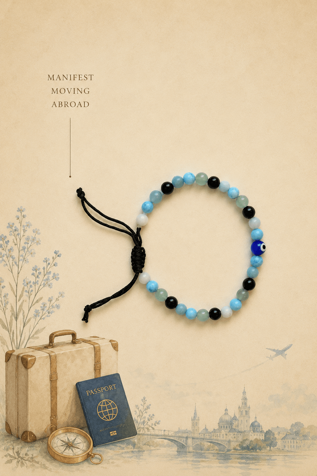 Settle Abroad Manifestation Bracelet